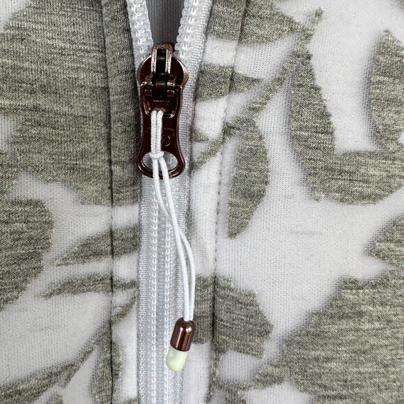 CALIA Womens Jacket XS Floral Burnout Spacer Bomber Full Zip Front Long Sleeve - Picture 7 of 11